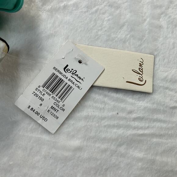 Leilani Two piece bikini set - Bermuda bra/cali in chocolate and mint, 8 NWT - Picture 10 of 14